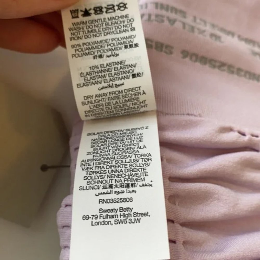 NWT Sweaty Betty London Lavender Racerback Active Sports Bra Top - Picture 11 of 11